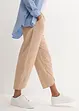 Pantalon en lin majoritaire, longueur cheville et taille confortable, Loose Fit, bonprix