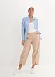 Pantalon en lin majoritaire, longueur cheville et taille confortable, Loose Fit, bonprix