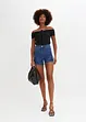 Short en jean taille haute avec broderie, BODYFLIRT boutique