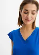 T-shirt à dentelle en viscose extensible, bonprix