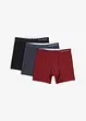 Lot de 3 boxers mi-long coton, bonprix