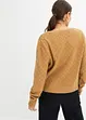 Pull court en maille ajourée, bonprix