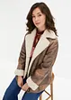 Veste aspect shearling à poches, bonprix