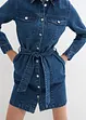 Robe en jean avec ceinture, bonprix