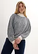 Pull rayé avec col montant, bonprix