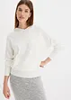 Sweat en maille à capuche et poche kangourou, bonprix