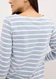 Lot de 2 T-shirts manches longues à encolure bateau, bonprix