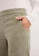 Pantalon large en velours côtelé à taille haute élastiquée, longueur cheville, bonprix