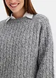 Pull oversize en maille torsadée, bonprix