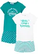 Lot de 2 pyjashorts 100% coton à manches courtes, bonprix