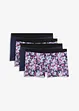 Lot de 4 boxers coton femme, bonprix