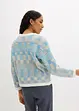 Pull col rond avec motif à carreaux, bonprix