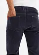 Pantalon droit en velours côtelé extensible aspect délavé Regular Fit, bonprix