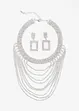 Collier et boucles d'oreille (ens. 3 pièces), bonprix