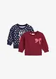 Lot de 2 sweatshirts bébé avec motif de Noël, bonprix