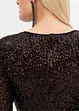 Robe à sequins et épaulettes, bonprix