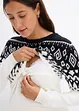 Pull long en maille 2en1 pour la grossesse et l'allaitement, bonprix