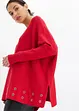 Pull poncho à œillets, bonprix