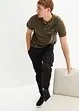 Pantalon droit loose à poches cargo et taille élastiquée, bonprix