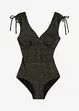 Maillot 1 pièce sculptant brillant, maintien léger, bonprix