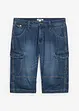 Bermuda long poches cargo en denim léger, coupe loose, bonprix