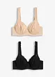Lot de 2 soutiens-gorge avec dentelle, bonprix