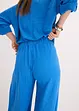 Pantalon large en crêpe léger, bonprix