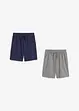 Lot de 2 shorts en jersey léger, bonprix