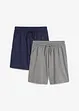 Lot de 2 shorts en jersey léger, bonprix
