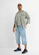 Jean cargo 3/4 Regular droit et extensible, bonprix