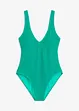 Maillot 1 pièce texturé et décolleté, bonprix