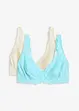 Lot de 2 soutiens-gorge à armatures avec dentelle, bonprix