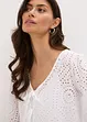 Blouse en broderie anglaise à manches bouffantes, bonprix
