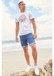 Bermuda classique en jean avec taille élastiquée, bonprix