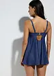 Tankini long (ens. 2 pces) aspect jean, bonprix