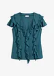 T-shirt avec volants en modal mélangé, bonprix
