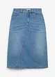 Jupe en jean extensible, taille haute, bonprix