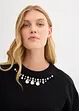 Sweat oversize avec détail strass, bonprix