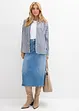 Jupe en jean extensible, taille haute, bonprix