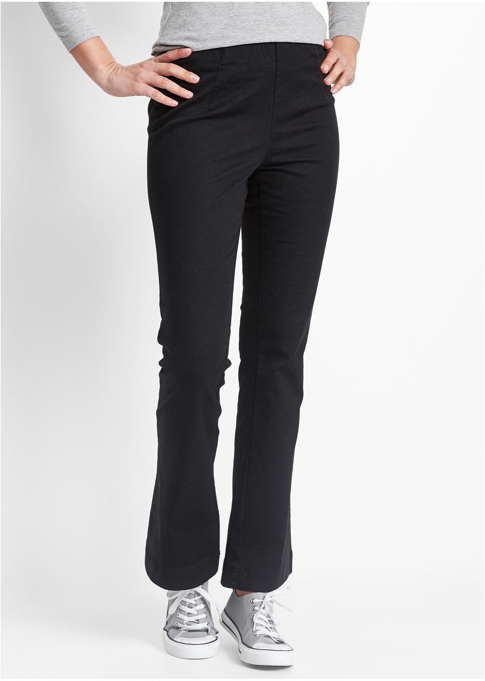 Pantalon extensible Bootcut noir - Femme - bonprix.fr