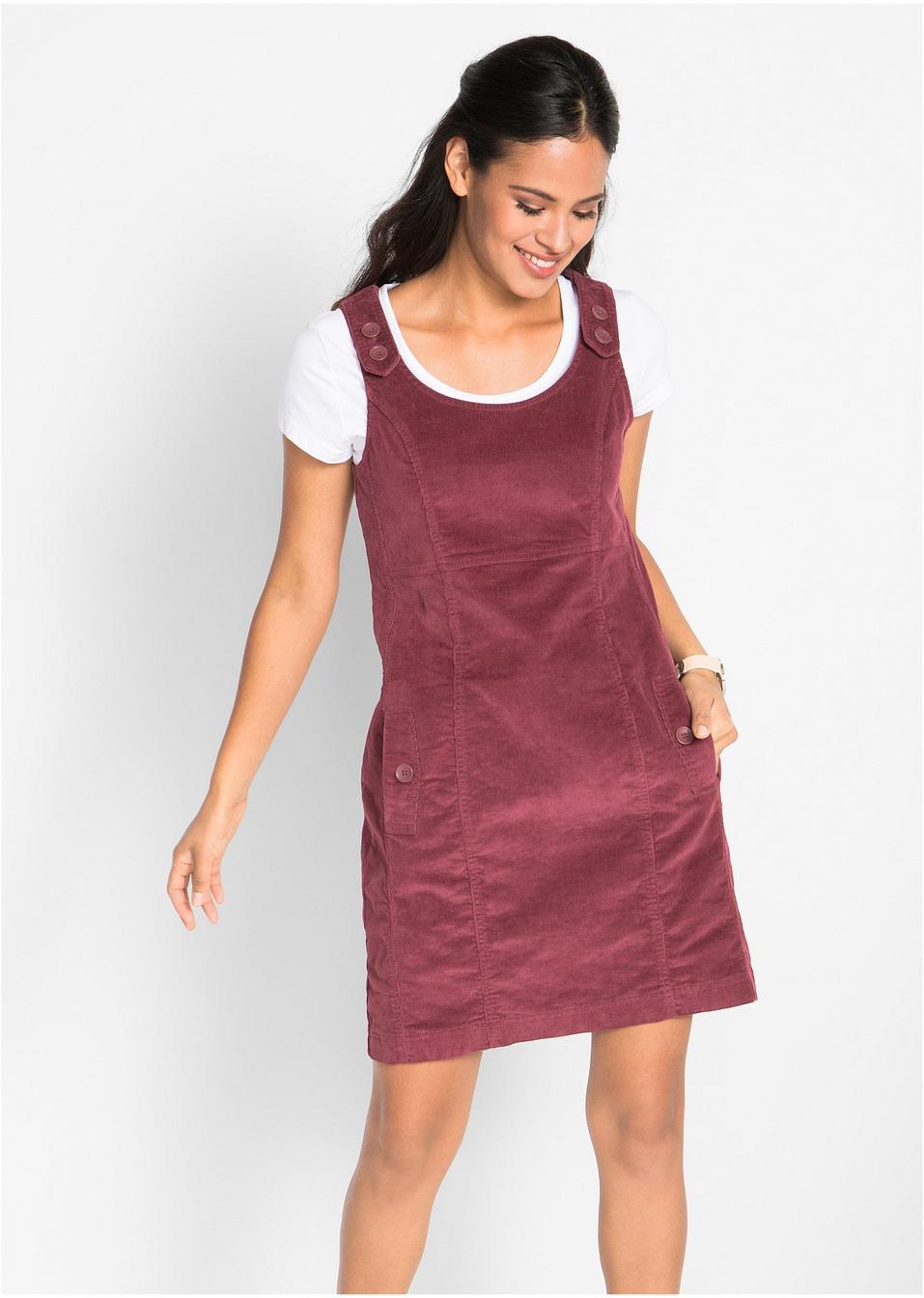 Robe en molleton avec col en voile de coton brodé - Rose - Bébé fille - 8.00