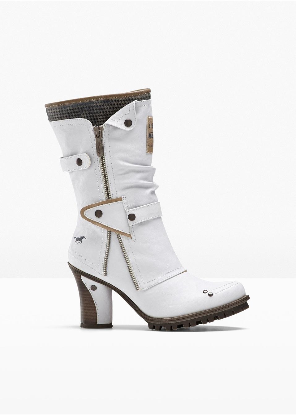 bottes mustang blanche