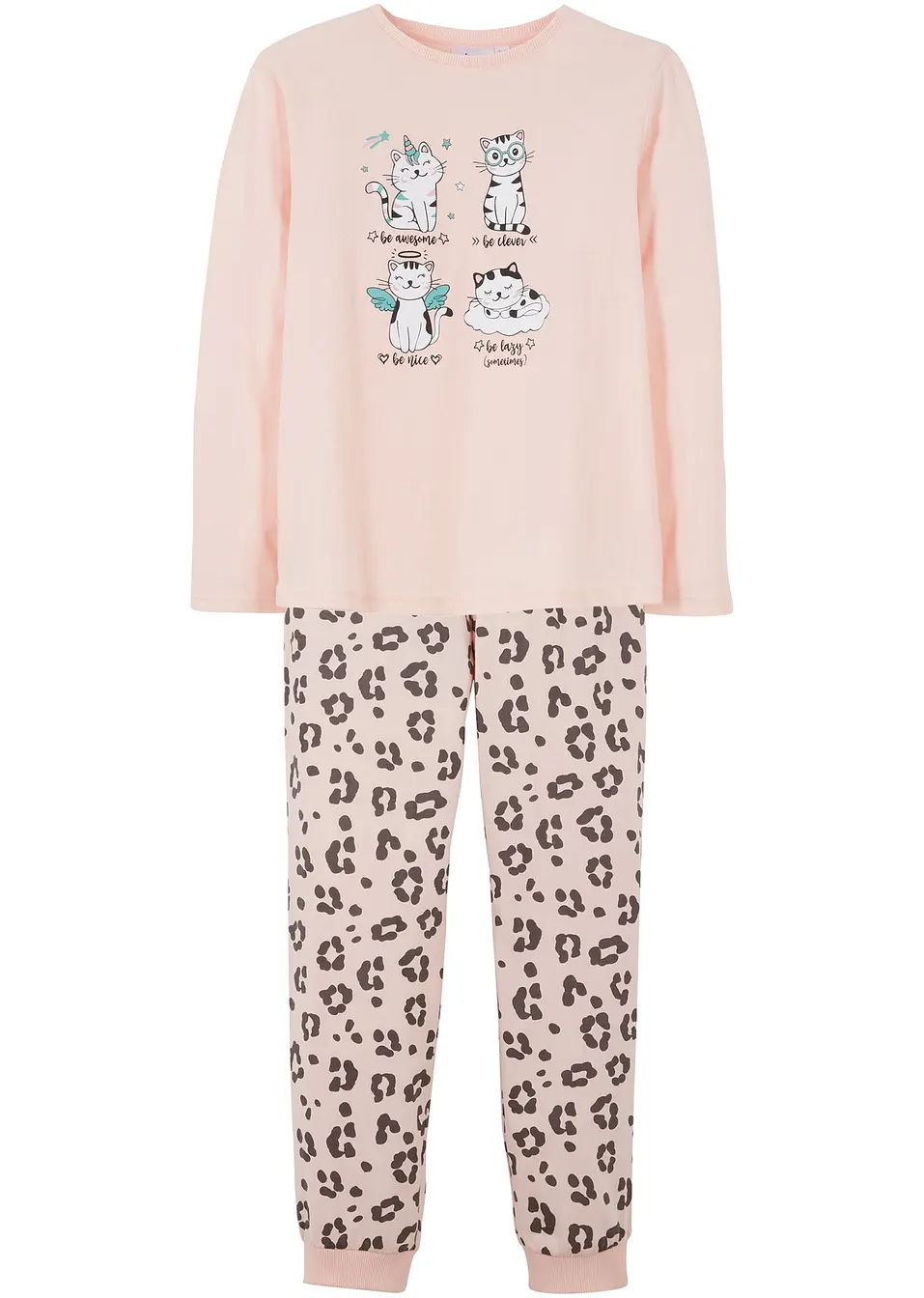 Pyjama Tout-en-un Fille NEXT 5 Ans - Gris Motif Léopard Chat Sauvage - Très Bon état