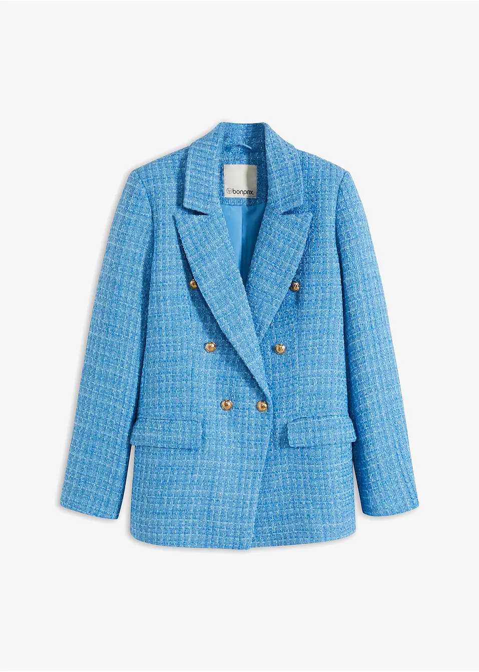 Blazer Femme Bleu Pegasi - Double Boutonnage, Manches Longues, Boutons Argentés, Taille S, Neuf Avec étiquette