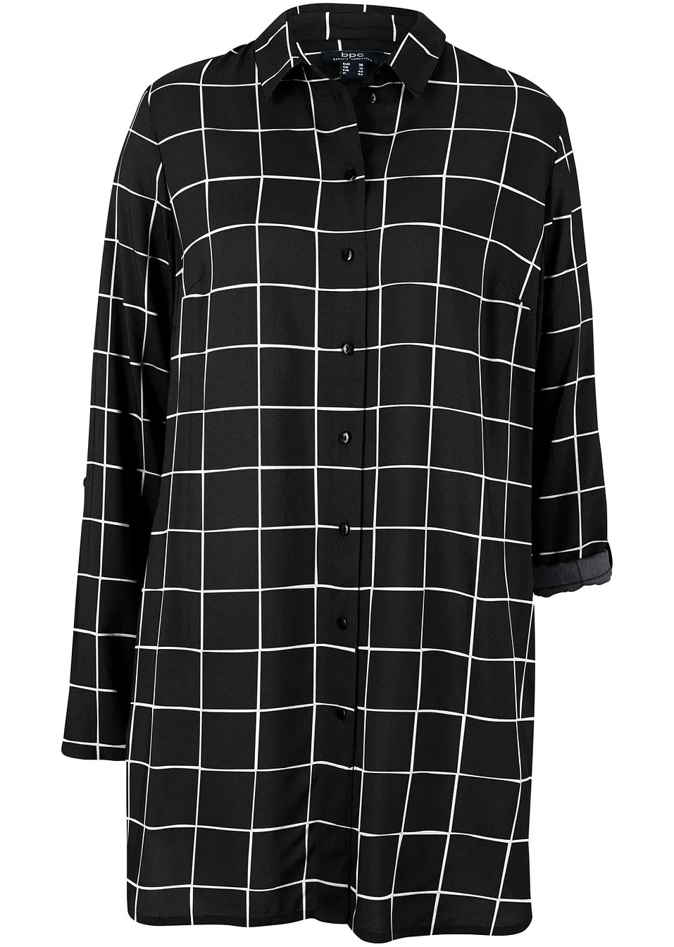 Chemise en satin à manches longues femme noir | GEMO