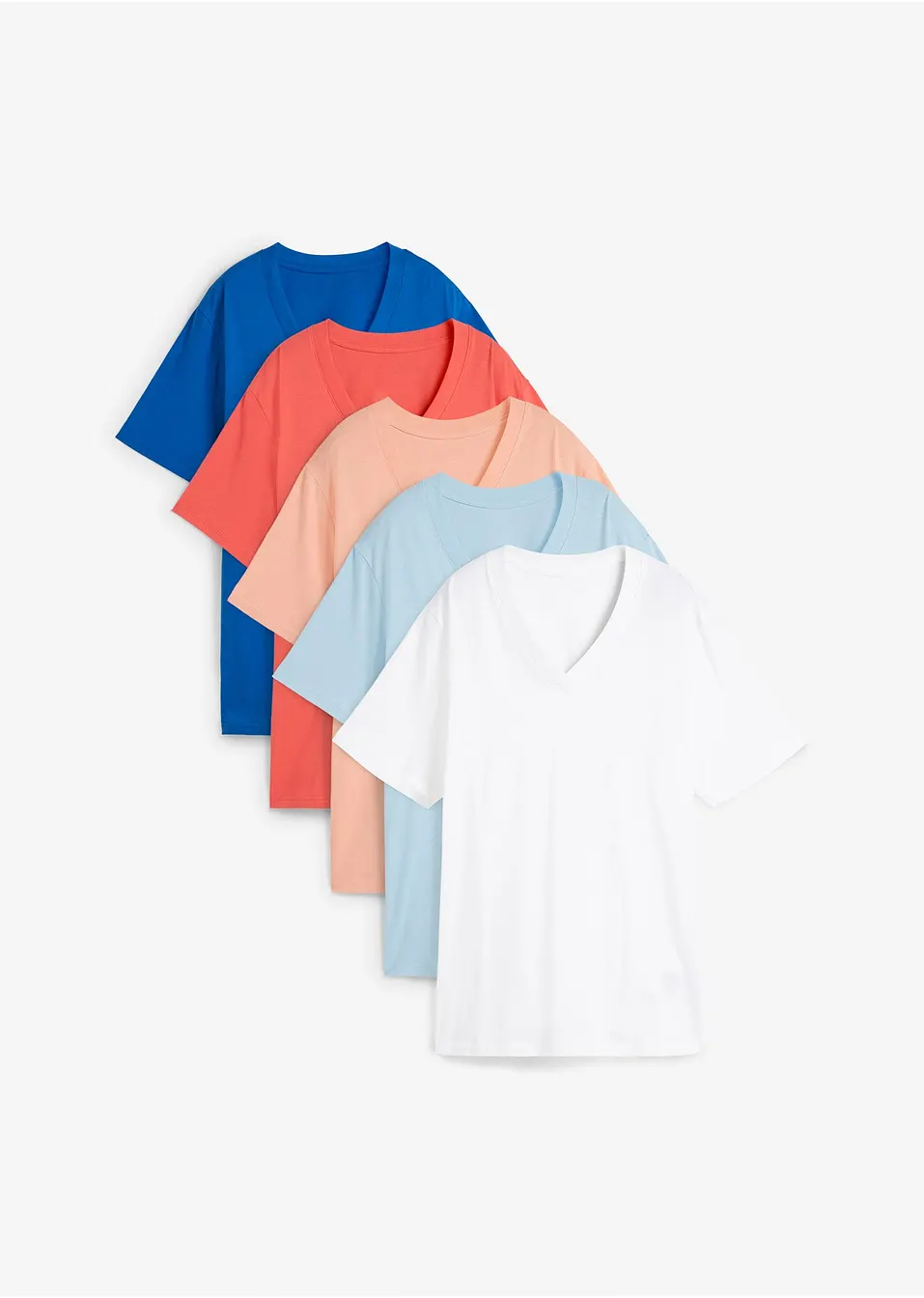T-shirts longs, amples et confortables corail clair saumon