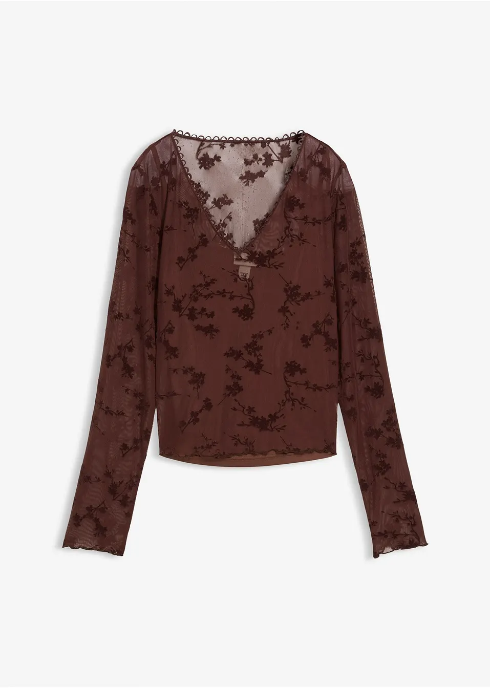 T-shirt manches longues à imprimé floqué