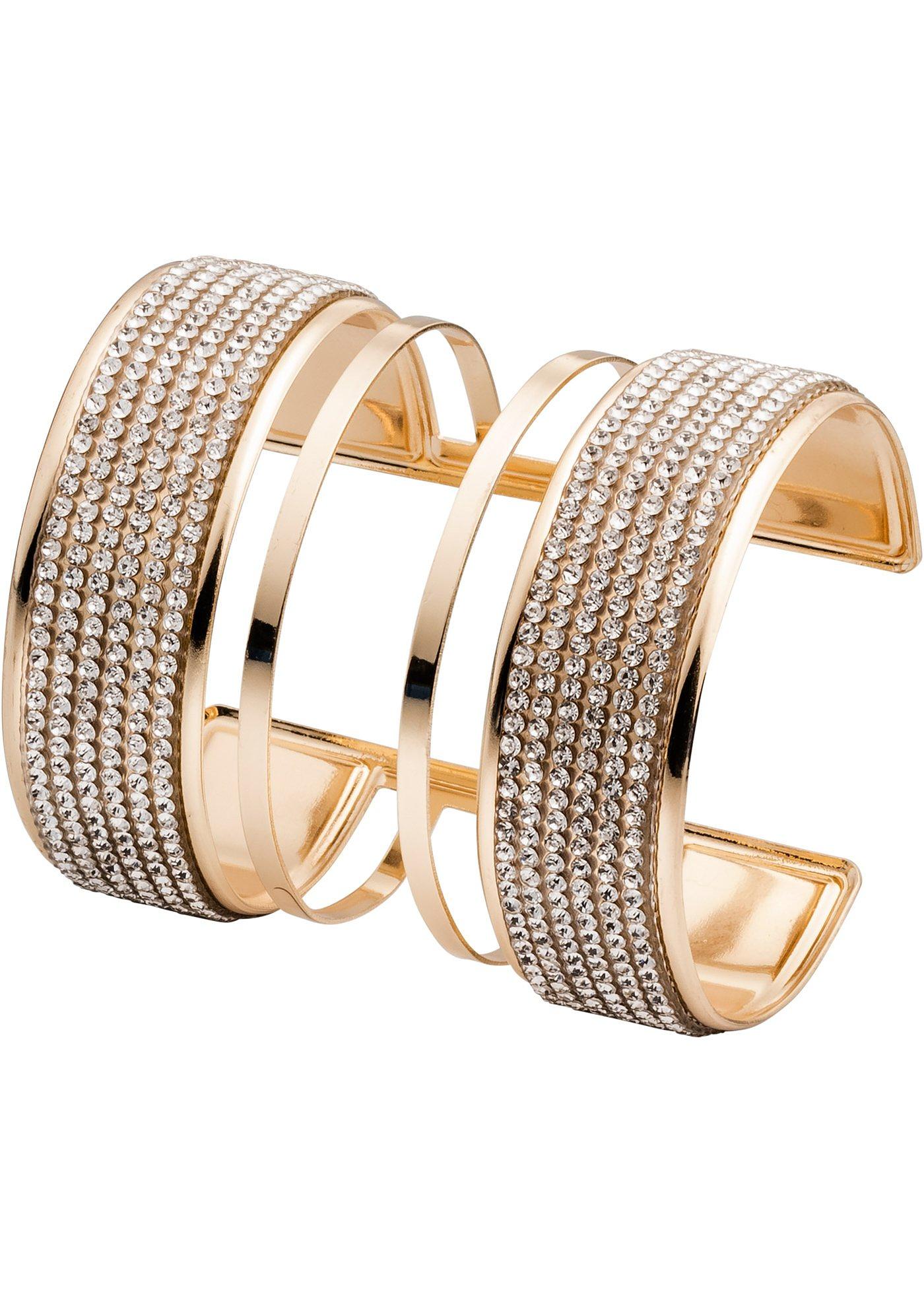 Bracelet manchette avec strass