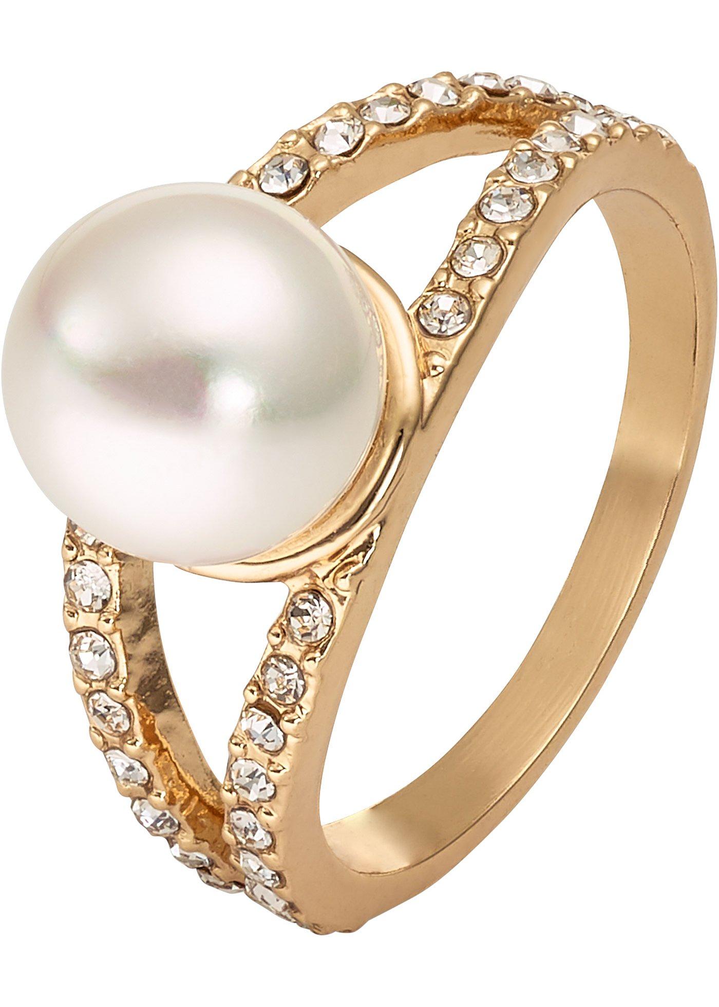 Bague avec strass et pierre fantaisie