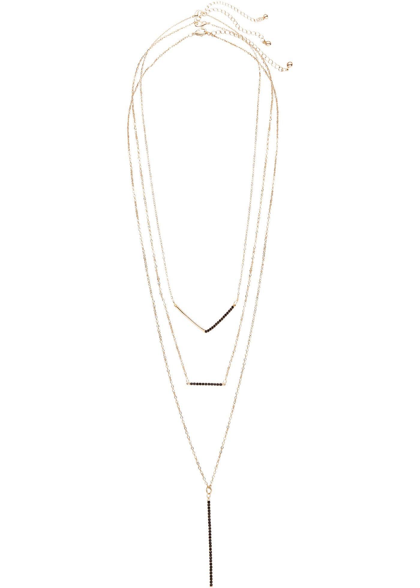 Parure de colliers avec cristaux Swarovski® (Ens. 3 pces.)